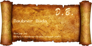 Daubner Buda névjegykártya